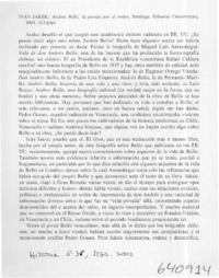 Andrés Bello, la pasión por el orden  [artículo] Cristián Gazmuri