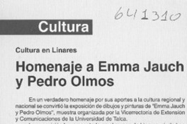 Homenaje a Emma Jauch y Pedro Olmos  [artículo]