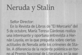 Neruda y Stalin  [artículo] Floridor Pérez