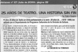 25 años de teatro, una historia sin fin  [artículo] Patricio Olavarría