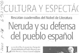 Neruda y su defensa del pueblo español  [artículo]