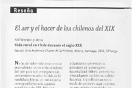El ser y el hacer de los chilenos del XIX  [artículo] Manuel Dannemann