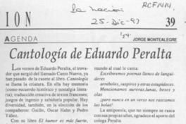 Cantología de Eduardo Peralta  [artículo] Jorge Montealegre.