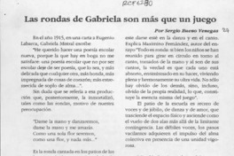 Las rondas de Gabriela no son más que un juego  [artículo] Sergio Bueno Venegas.