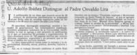 U. Adolfo Ibáñez distingue al padre Osvaldo Lira  [artículo].