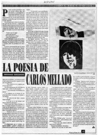 La poesía de Carlos Mellado  [artículo] Fernando Quilodrán.