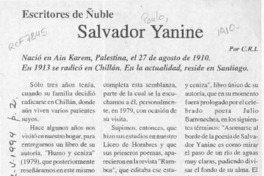 Salvador Yanine  [artículo] C. R. I.