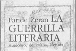 Faride Zerán La guerrilla literaria  [artículo].