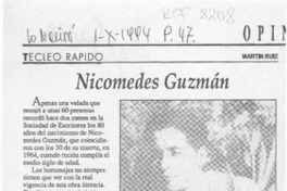 Nicomedes Guzmán  [artículo] Martín Ruiz.