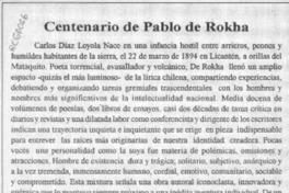 Centenario de Pablo de Rokha