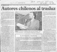 Autores chilenos al trasluz  [artículo].