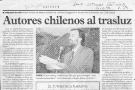 Autores chilenos al trasluz  [artículo].