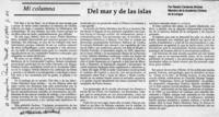 Del mar y de las islas  [artículo] Renato Cárdenas Alvarez.