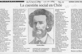 La cuestión social en Chile  [artículo] Alfredo Lastra Norambuena.