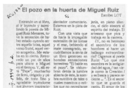 El pozo en la huerta de Miguel Ruiz  [artículo] Lot.