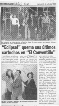 "Eclipset" quema sus últimos cartuchos en "El Conventillo"  [artículo].