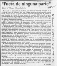 "Fuera de ninguna parte"  [artículo] H. R. Cortés.