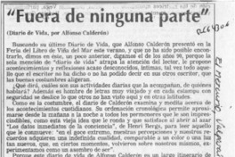 "Fuera de ninguna parte"  [artículo] H. R. Cortés.