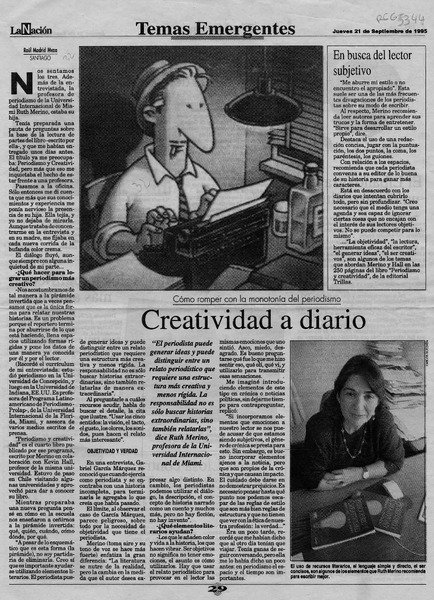 Creatividad a diario  [artículo] Raúl Madrid Meza.