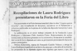 Recopilaciones de Laura Rodríguez presentaron en la Feria del Libro  [artículo].