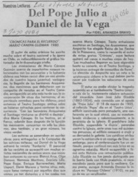 Del Pope Julio a Daniel de la Vega