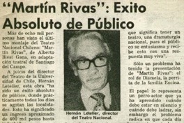Martin Rivas": éxito absoluto de público