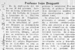 Profesor Iván Droguett.