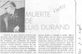 Muerte de Luis Durand