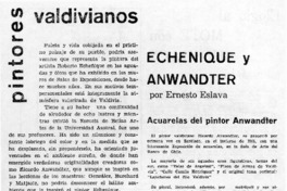 Pintores valdivianos Echeñique y Anwandter
