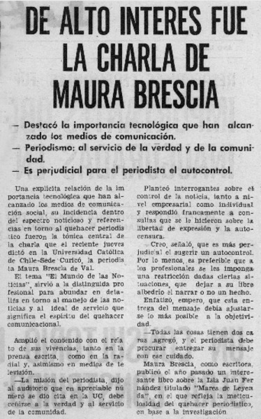 De Alto interes fue la charla de Maura Brescia.
