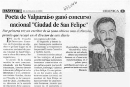 Poeta de Valparaíso ganó concurso nacional "Ciudad de San Felipe".