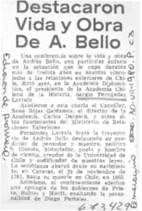 Destacaron vida y obra de A. Bello.