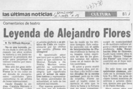 Leyenda de Alejandro Flores