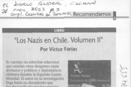 Los nazis en Chile, Volumen II".