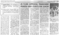 En pleno Carrascal transcurre primera obra escrita por Sancho.