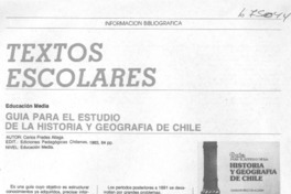 Guía para el estudio de la historia y geografía de Chile.