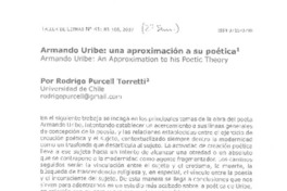 Armando Uribe, una aproximación a su poética