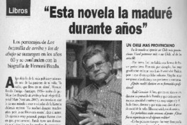 "Esta novela la maduré durante años" (entrevista)