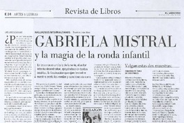 Gabriela Mistral y la magia de la ronda infantil