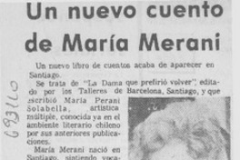Un nuevo cuento de María Merani