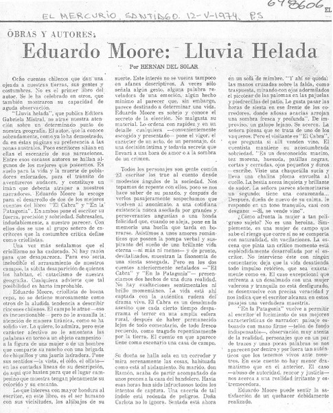 Eduardo Moore, Lluvia helada