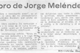 Libro de Jorge Meléndez.