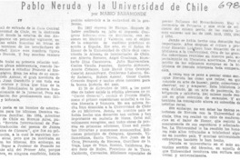 Pablo Neruda y la Universidad de Chile