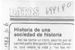 Historia de una sociedad de historia.