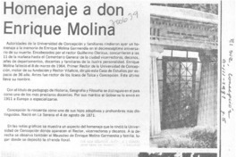 Homenaje a don Enrique Molina.