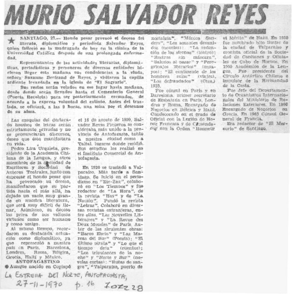 Murió Salvador Reyes.