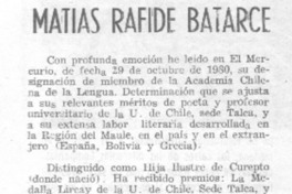Matías Rafide Batarce