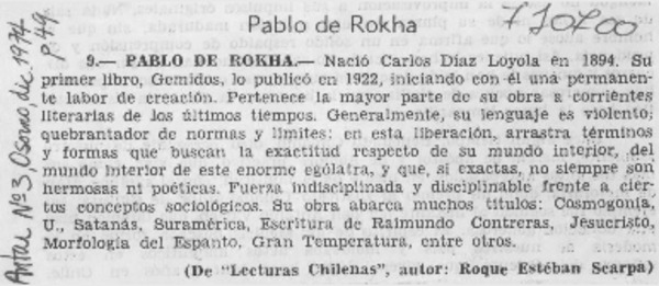 Pablo de Rokha.