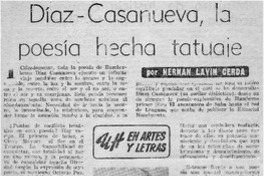 Díaz-Casanueva, la poesía hecha tatuaje