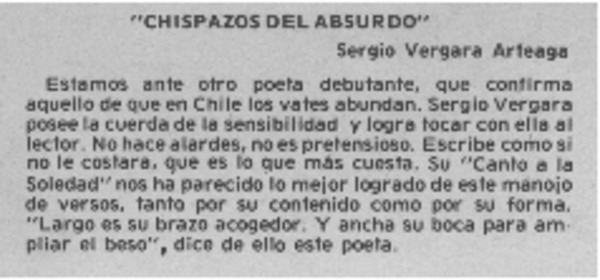 "Chispazos del absurdo".